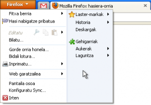 Firefox menua